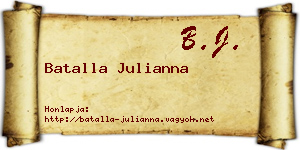 Batalla Julianna névjegykártya